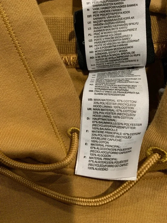 Adidas Women’s Ivy Park Crop Hoodie Shrug Top in Mesa Gold, Mustard Brown, Small - Picture 8 of 8